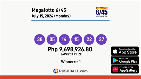 6/45 evening results|Mega Lotto 6/45 Results for July 01, 2024 .